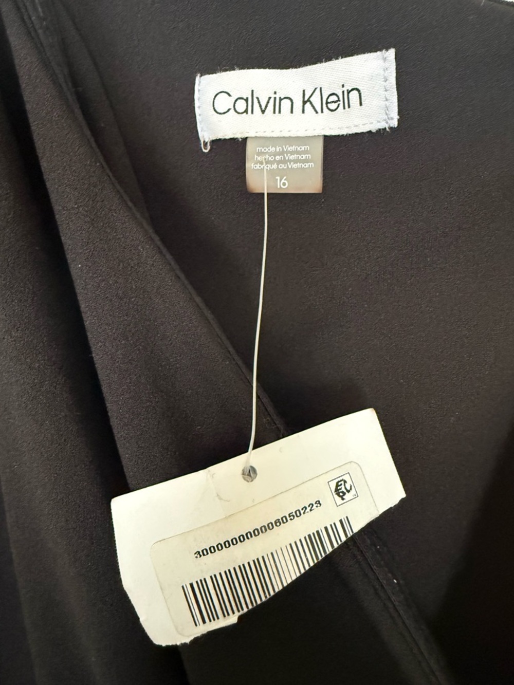 Black Calvin Klein One Shoulder formal gown